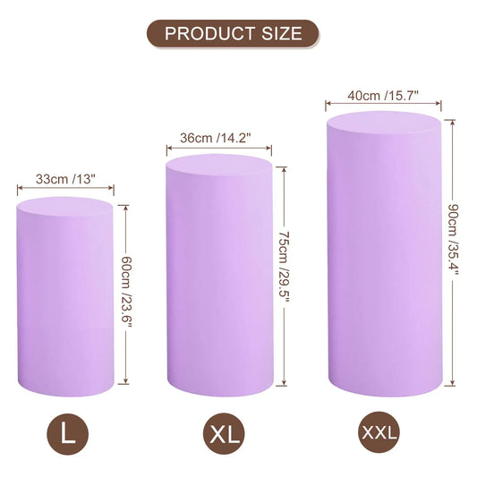 Fundas Elásticas para Pedestales Cilíndricos - Set de 3 Piezas