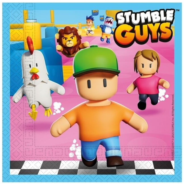 Servilletas Stumble Guys 33x33cm 20uds