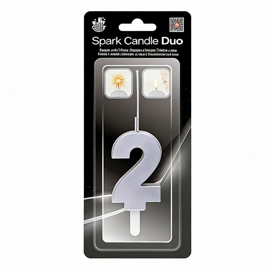 Bengala Número 0-9 Plata 7cm - Sparkler Vela Cumpleaños
