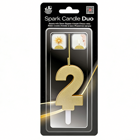 Bengala Número 0-9 Oro 7cm - Sparkler Vela Cumpleaños