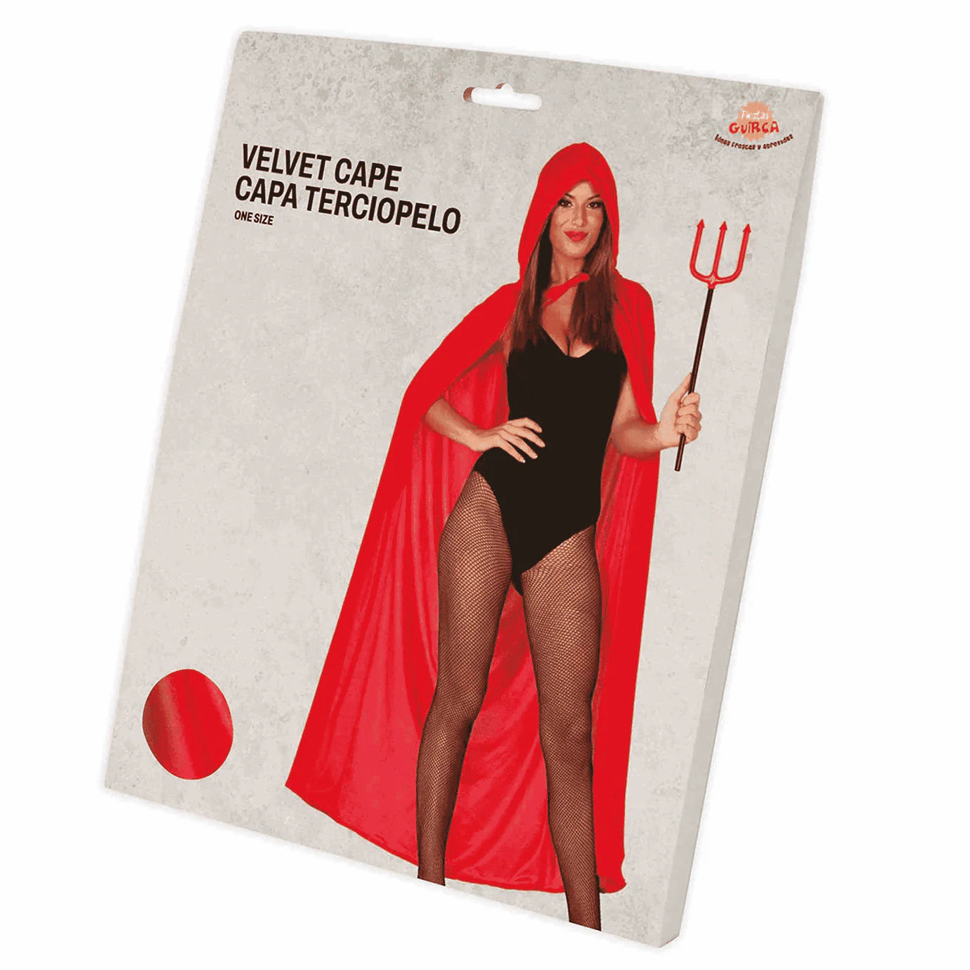 Capa Roja con Capucha de Terciopelo 130 cm – Disfraz Adulto