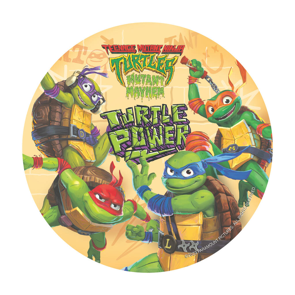 Oblea Comestible Ninja Turtles para Tarta | deKora 20cm