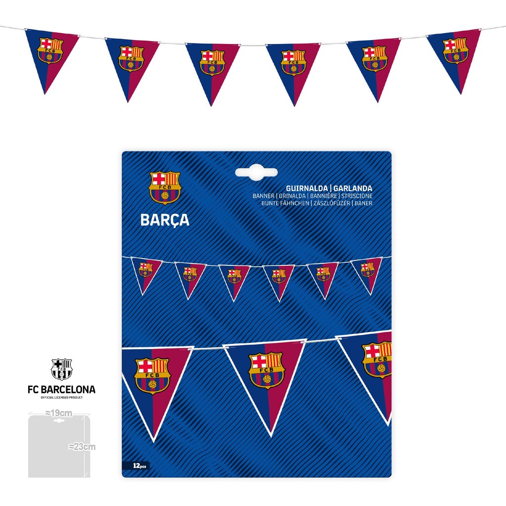 Guirnalda Banderines Triangulares FC Barcelona