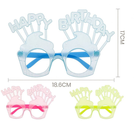 Gafas Luminosas Happy Birthday Brillan en la Oscuridad 18,6 x 17 cm 3 uds
