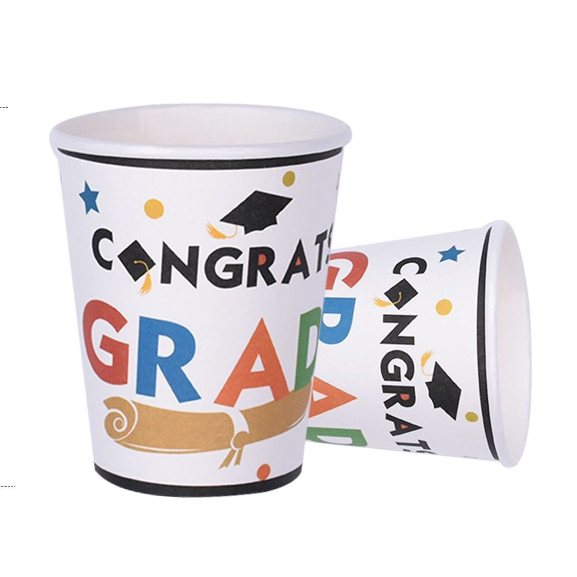 Vasos Papel Graduación Congrats - Pack 6 uds