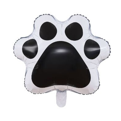 Globo Foil Huella de Perro Negro 50 cm