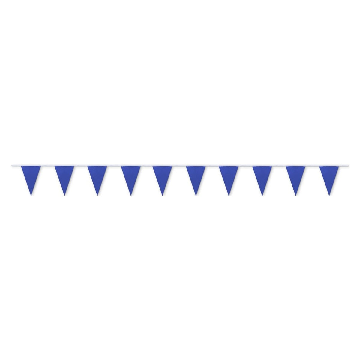 Banderines Triangulares Cosidos Impermeables para Exterior 20 Banderines - Azul