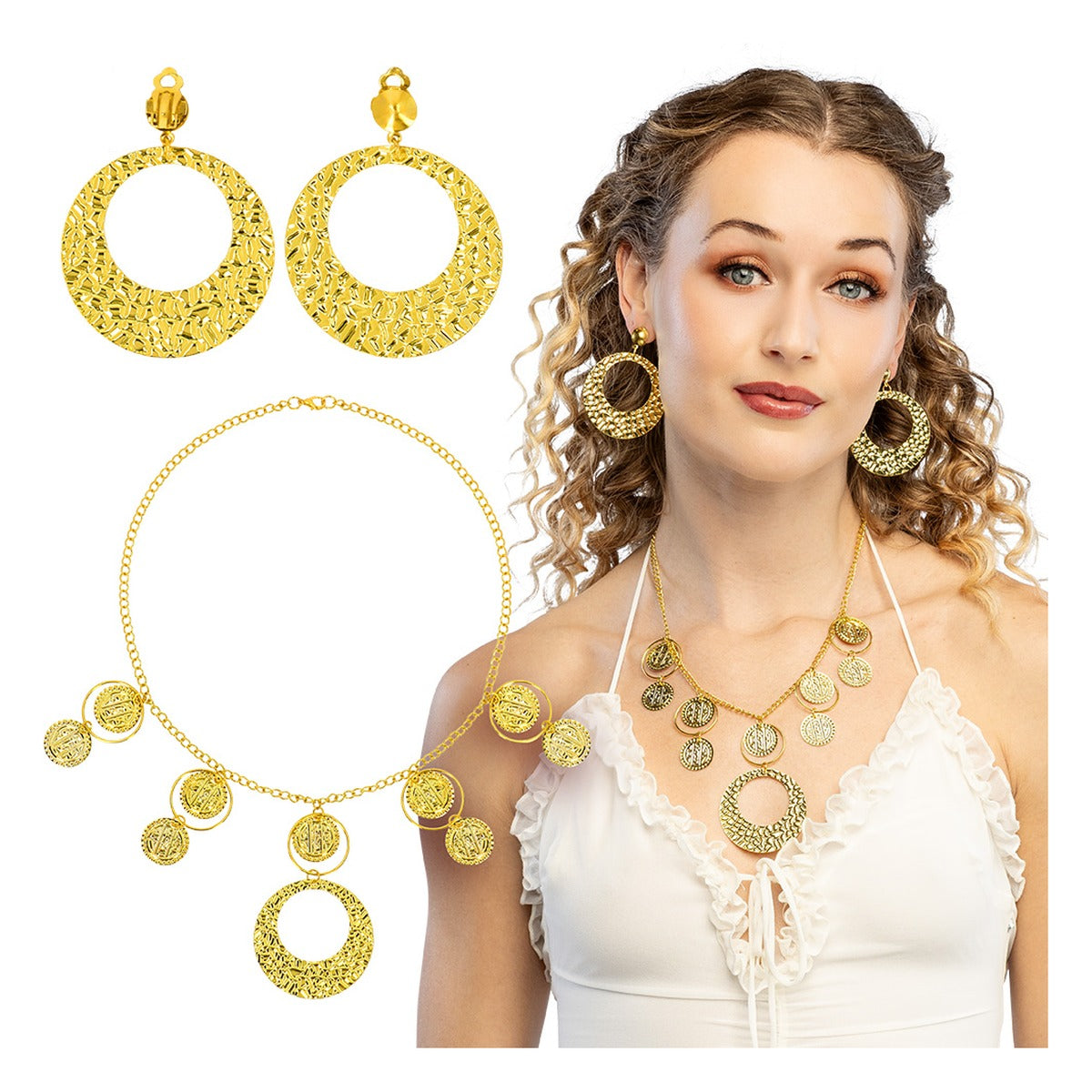 Set Joyería Oriental Collar y Pendientes