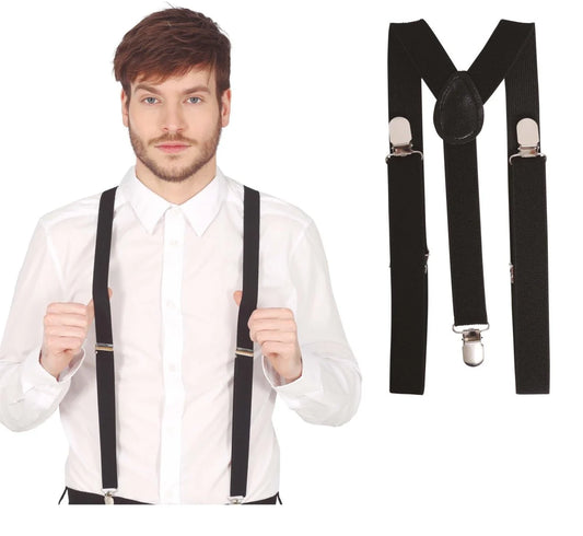 Tirantes de Disfraz 75 cm – Blanco, Negro y Rojo