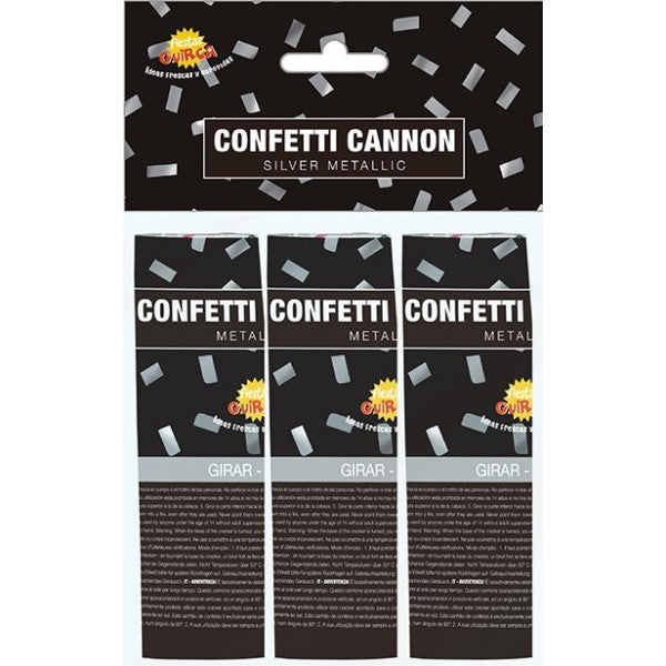 Cañón Lanzador de Confeti 10,5 cm | Pack 3 uds