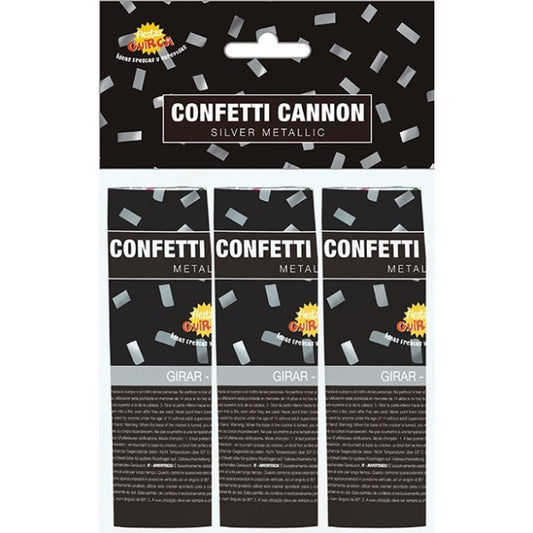 Cañón Lanzador de Confeti 10,5 cm | Pack 3 uds