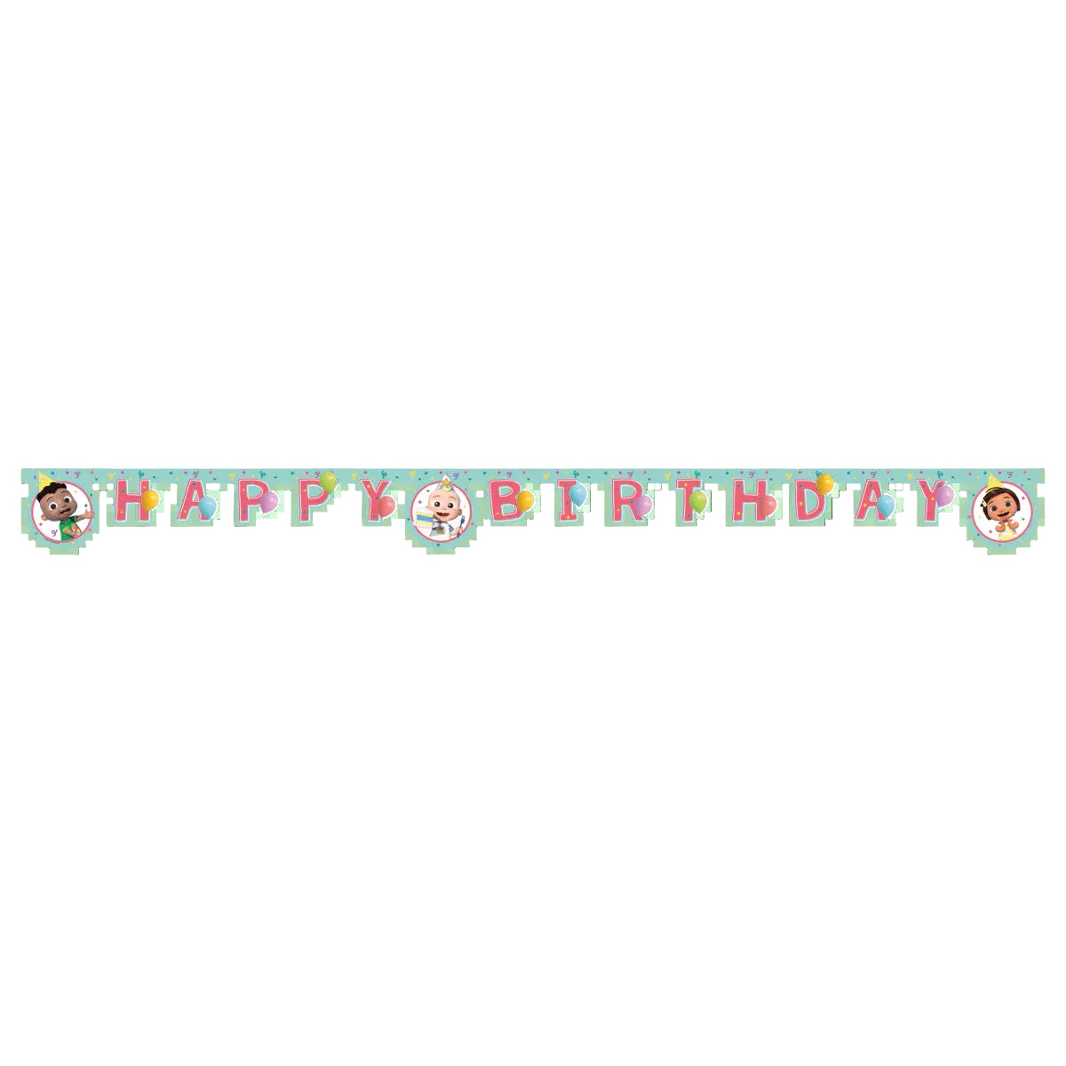 Guirnalda Happy Birthday Cocomelon Papel FSC 2m