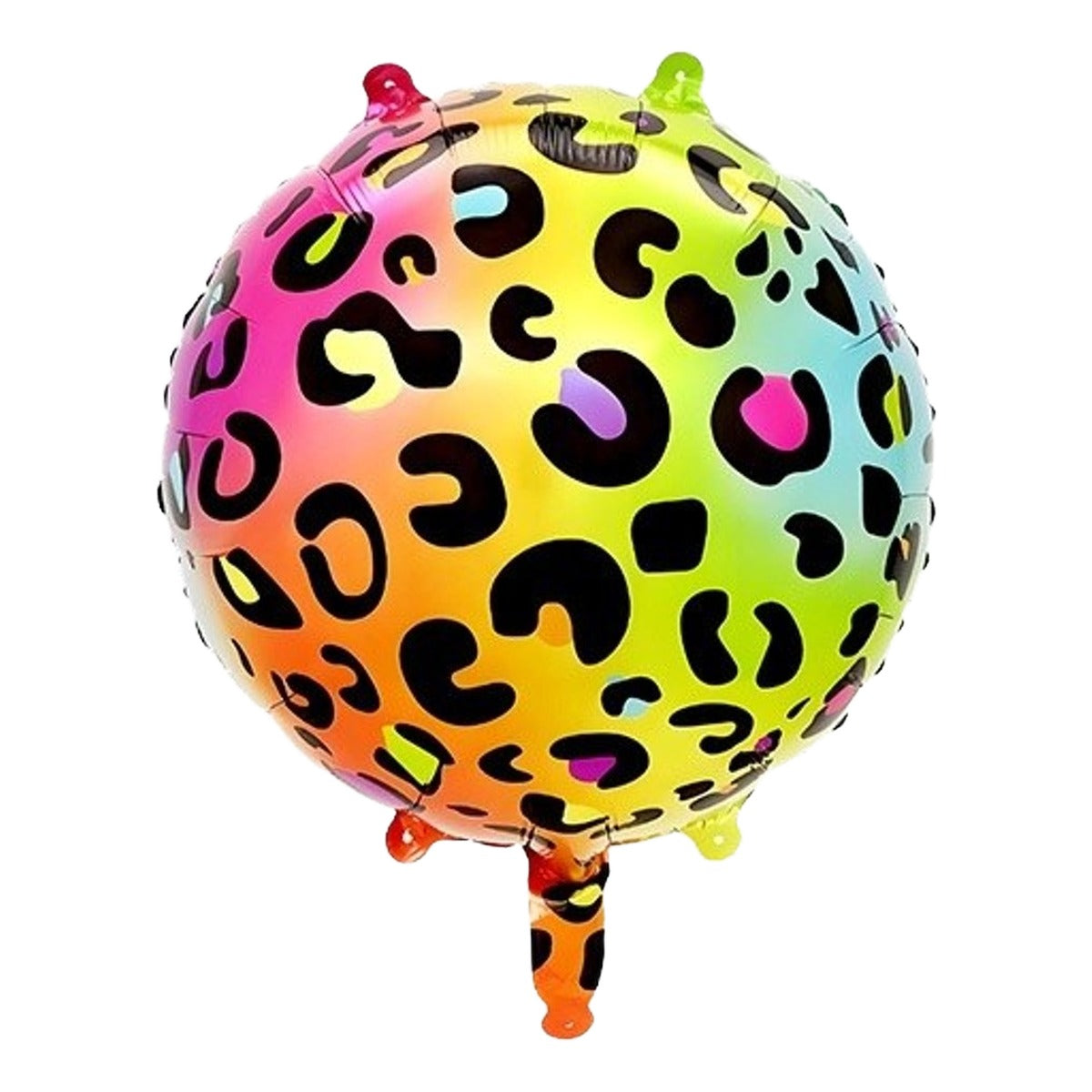 Globo Foil Redondo Leopardo Neón 45 cm
