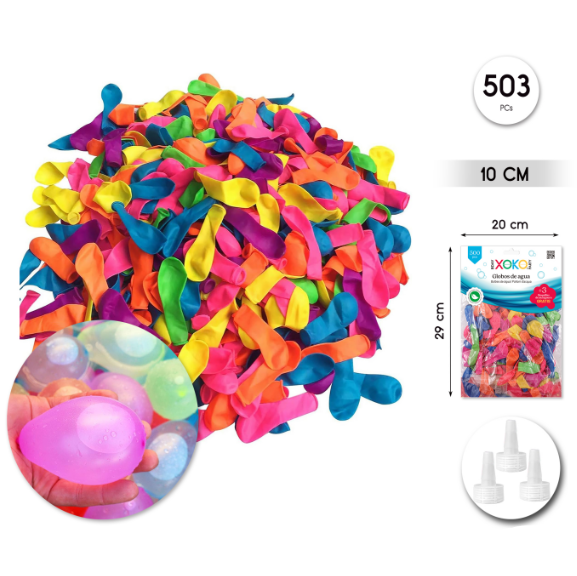 Globos de Agua Látex 250/500 uds con Boquillas