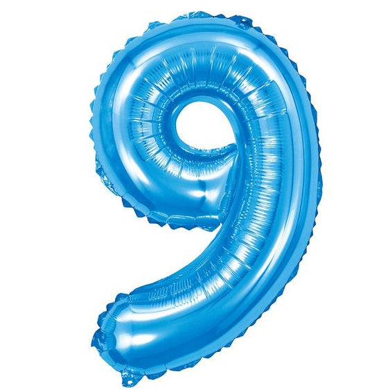 Globo Foil Número Gigante Aluminio 100cm (40") Azul