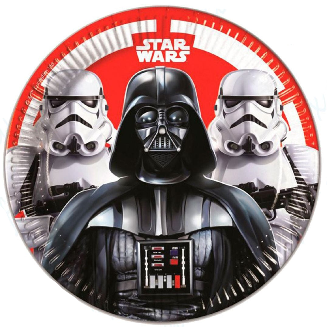 Platos de papel Star Wars 23cm 6uds