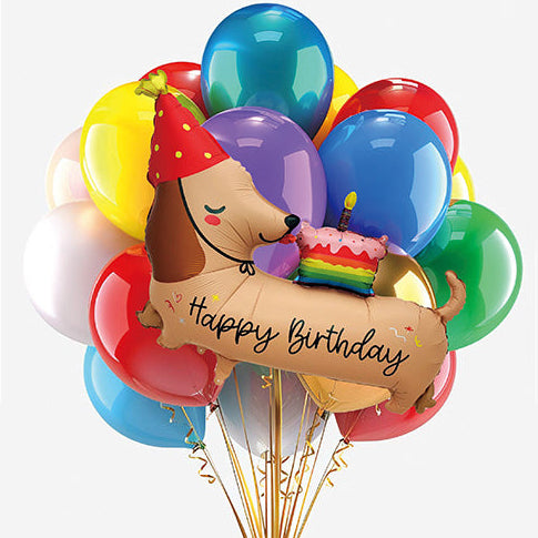 Set Globos Perro Salchicha 17 Uds