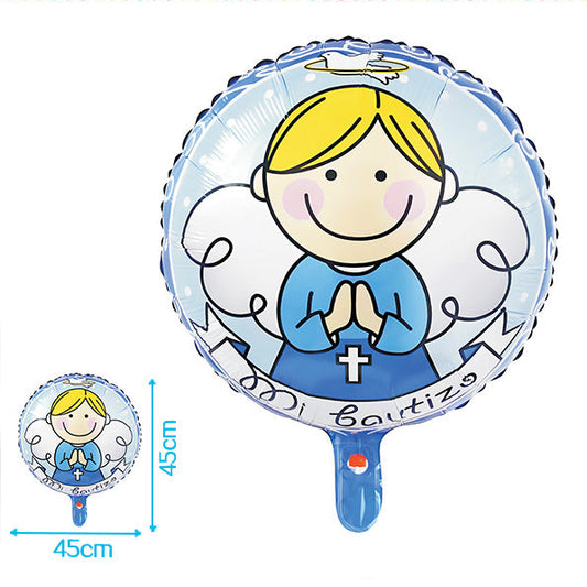 Globo Foil Bautizo Ángel 46cm Niño/Niña