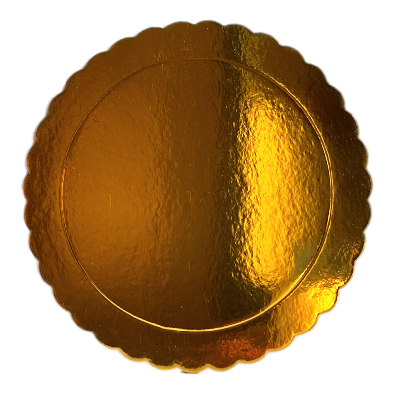 Disco Extrafuerte Dorado para Tartas