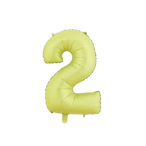 Globo Foil Número 80 cm (32") Amarillo Verde