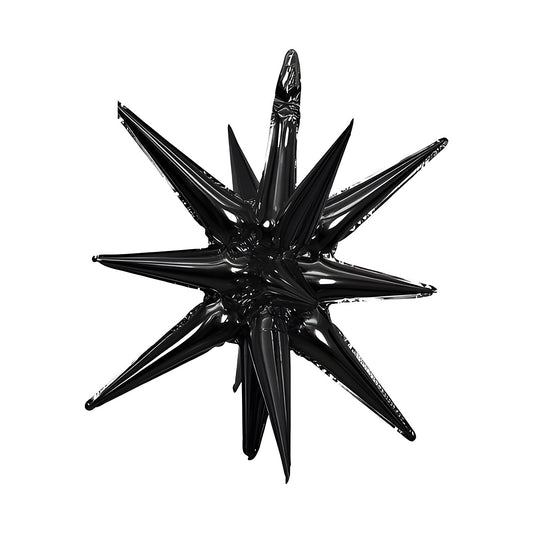 Globo Foil Estrella 3D Metalizada 54 cm Negro