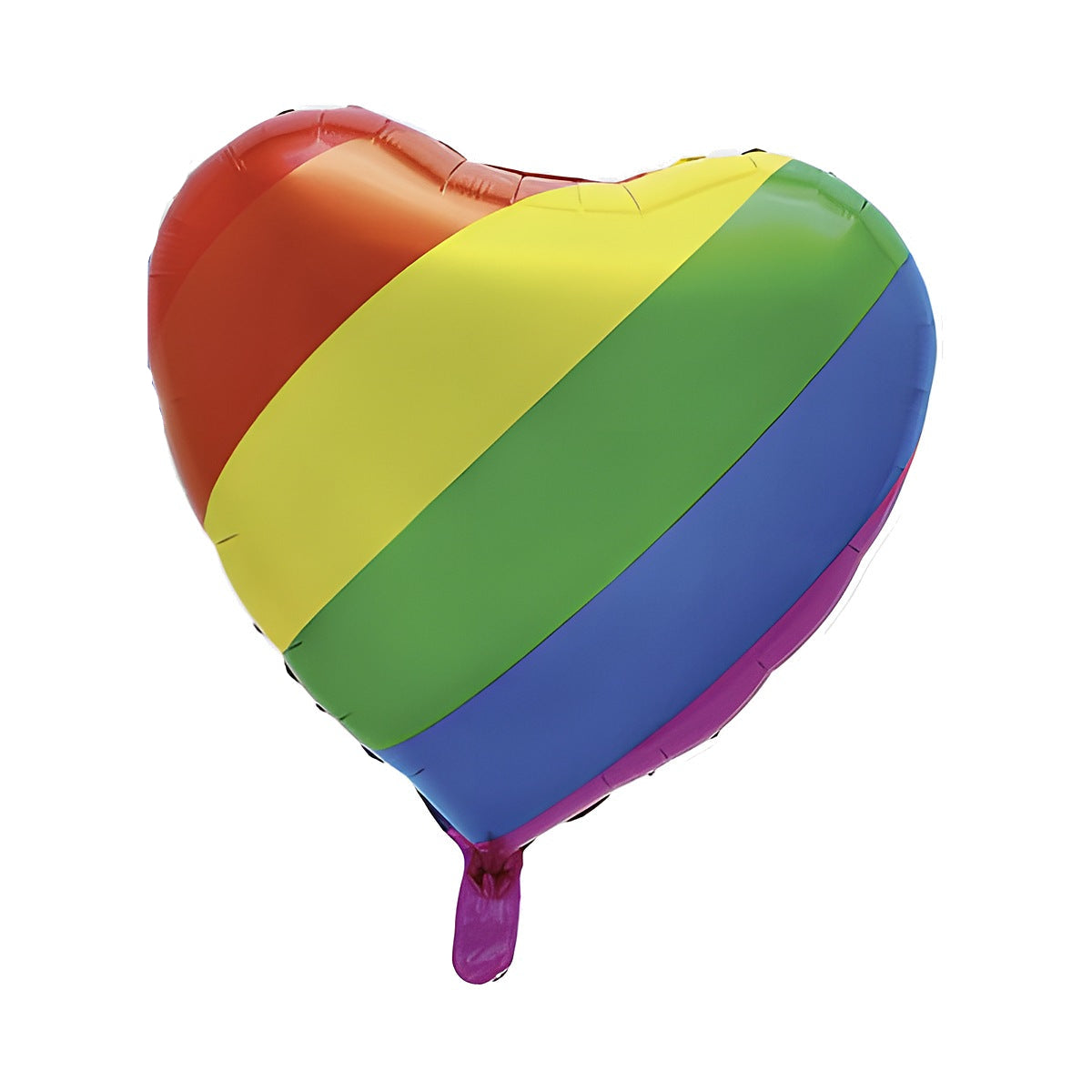 Globo Foil Corazón Arcoíris Pride 60 cm