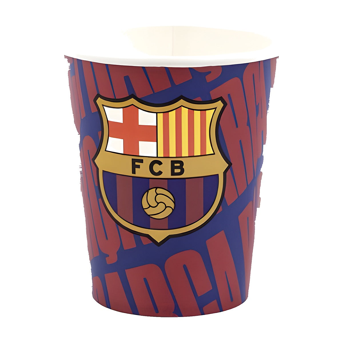Vasos FC Barcelona Trama Barça con Escudo 8 uds