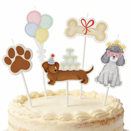 Vela forma puppies surtidos 5uds