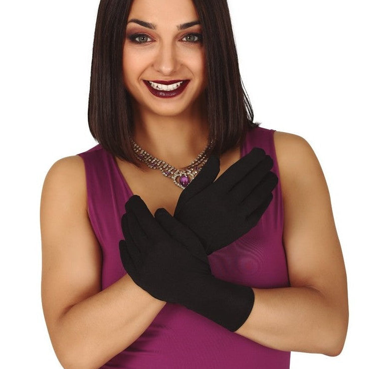 Guantes Negros 22 cm Disfraz Halloween Carnaval Talla Unica Adulto