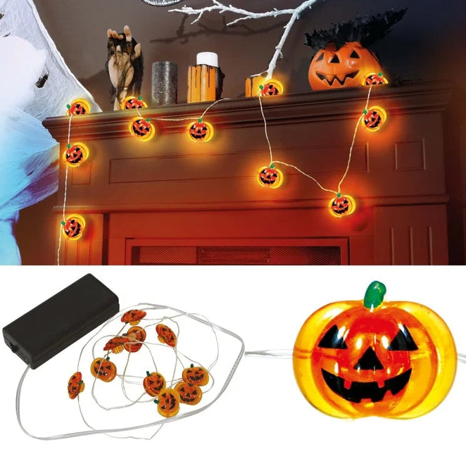 Guirnalda de luces de calabazas para Halloween