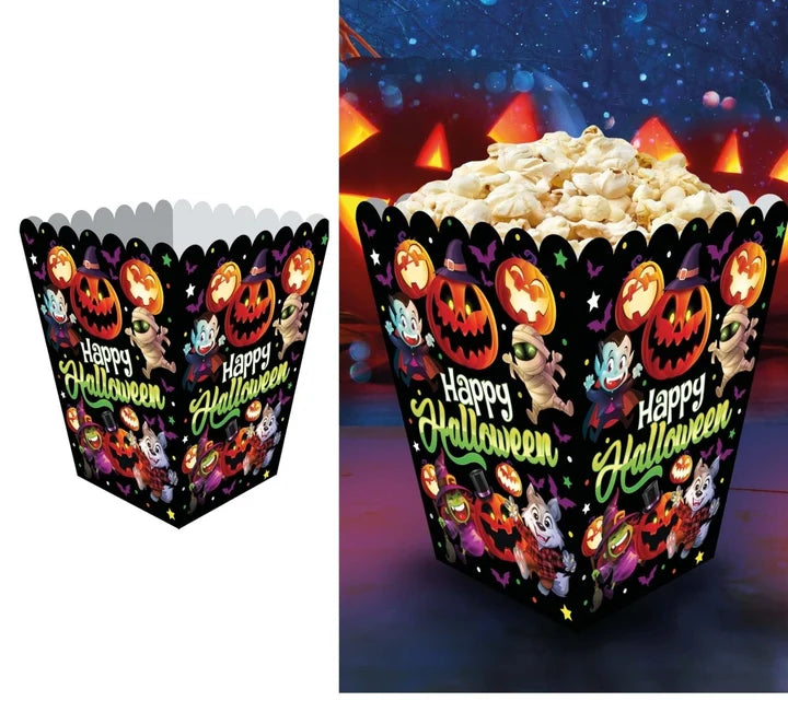 Bandejas para Palomitas de Halloween 6 uds 18X10.5 CM