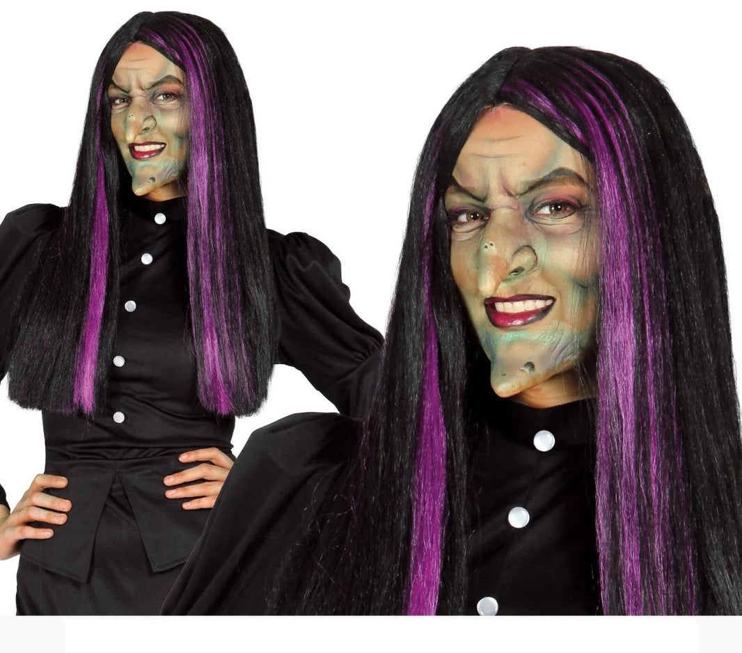 Peluca de Bruja Negra para Halloween