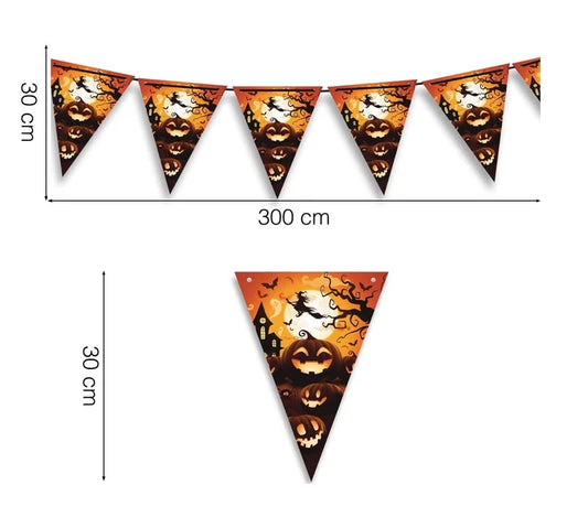 Guirnalda de Calabazas Halloween de Papel 3 m