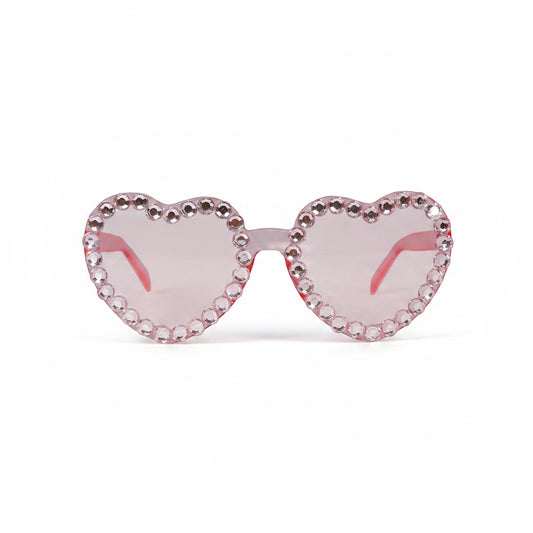 Gafas Corazón Rosa Diamantes