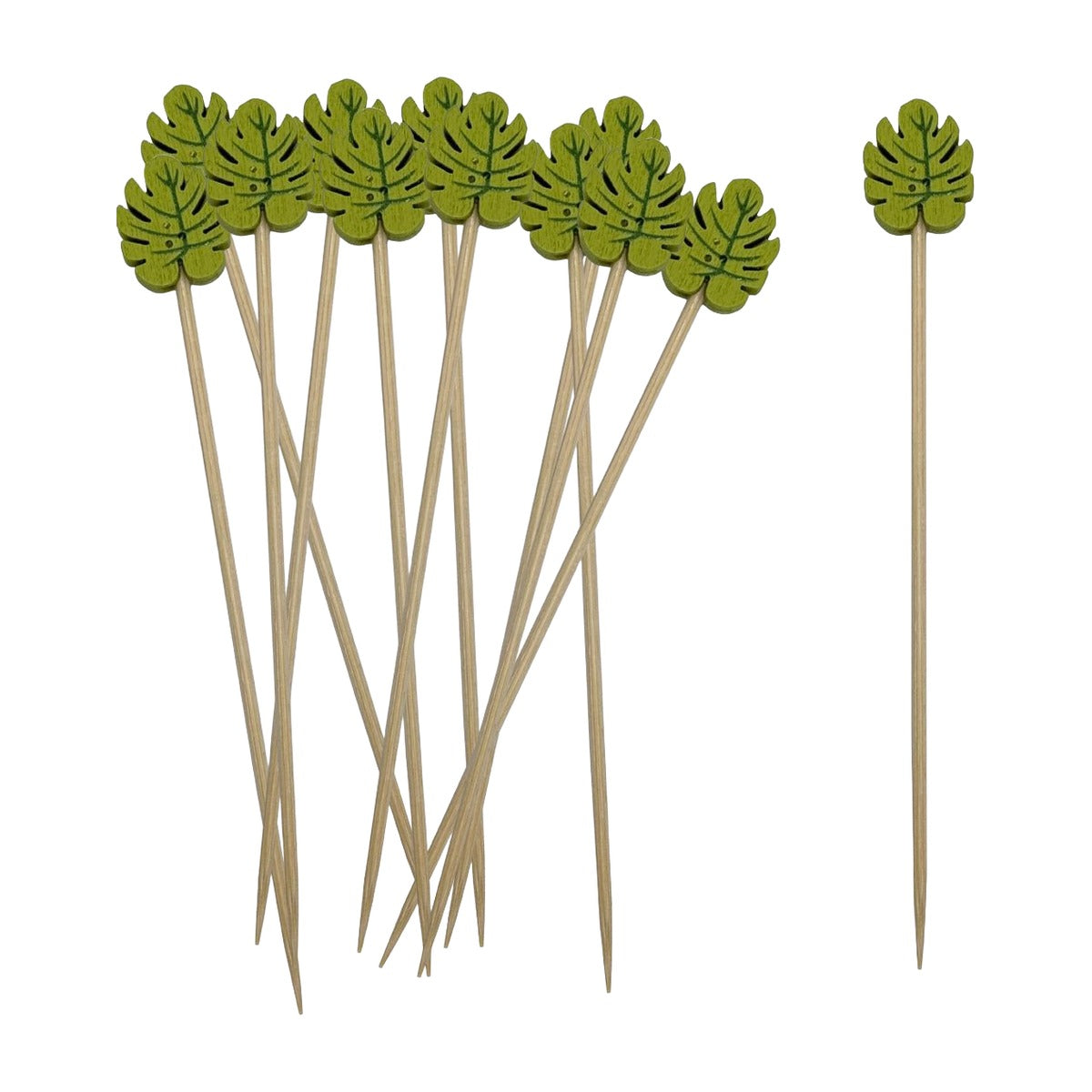 Varilla para Dulces 12 cm 12 uds Hoja Tropical