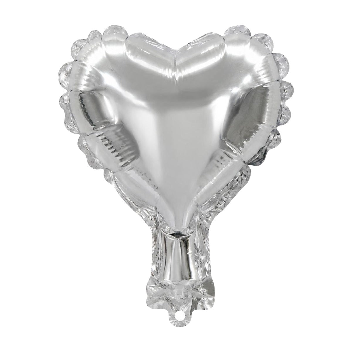 Mini Globos Foil Corazón 12 cm 6 uds - Plata