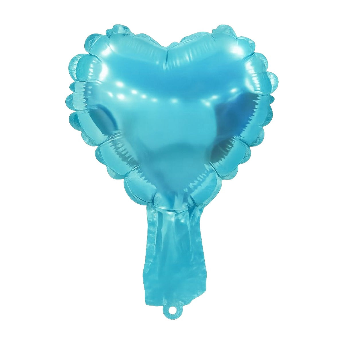 Mini Globos Foil Corazón 12 cm 6 uds - Azul Claro