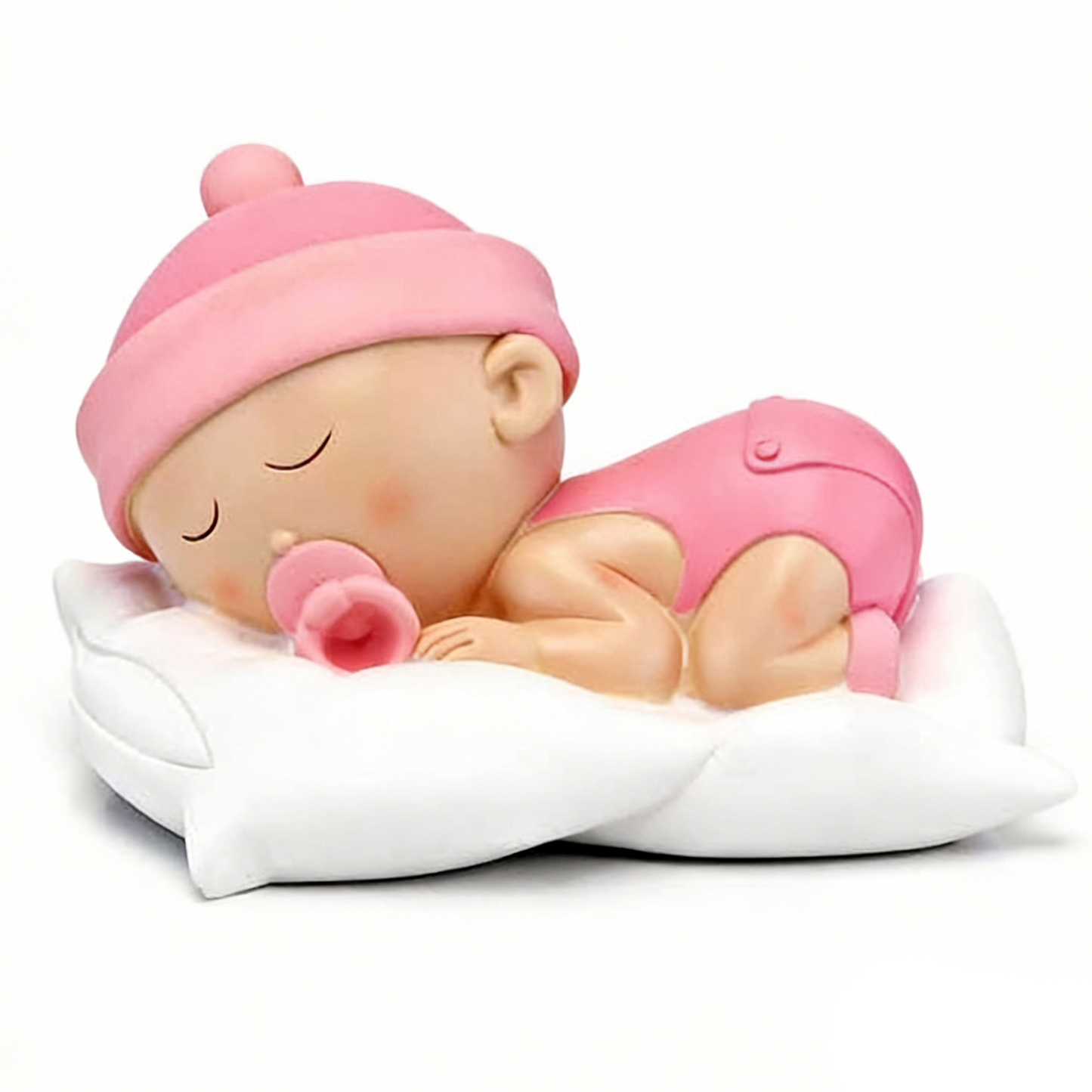 Hucha Bebé Dormilón Rosa | Figura para Tarta de Bautizo