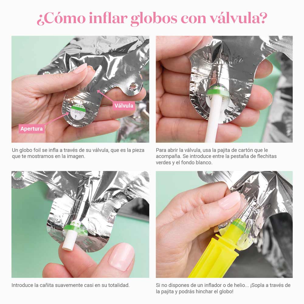 Globo Foil Letras 80cm (32") Plata