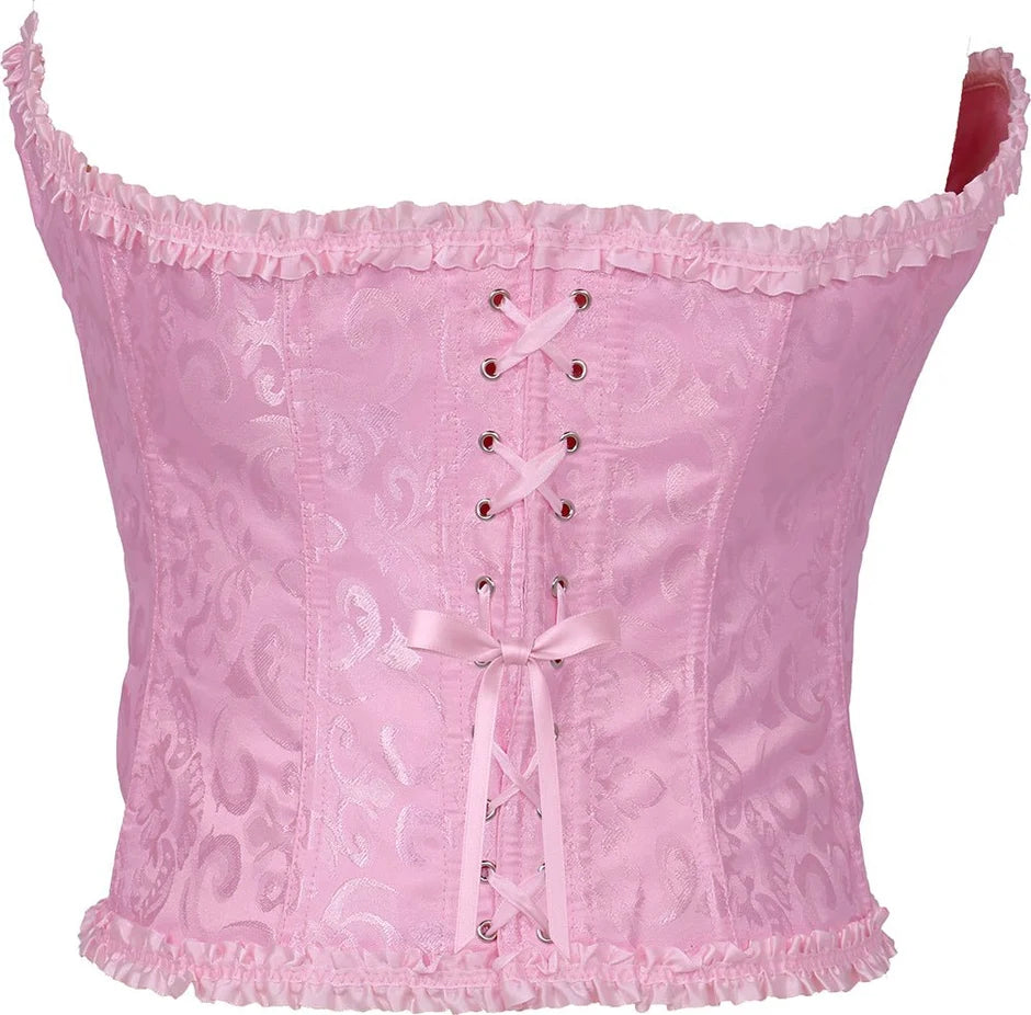 Corsé Rosa de Encaje para Mujer