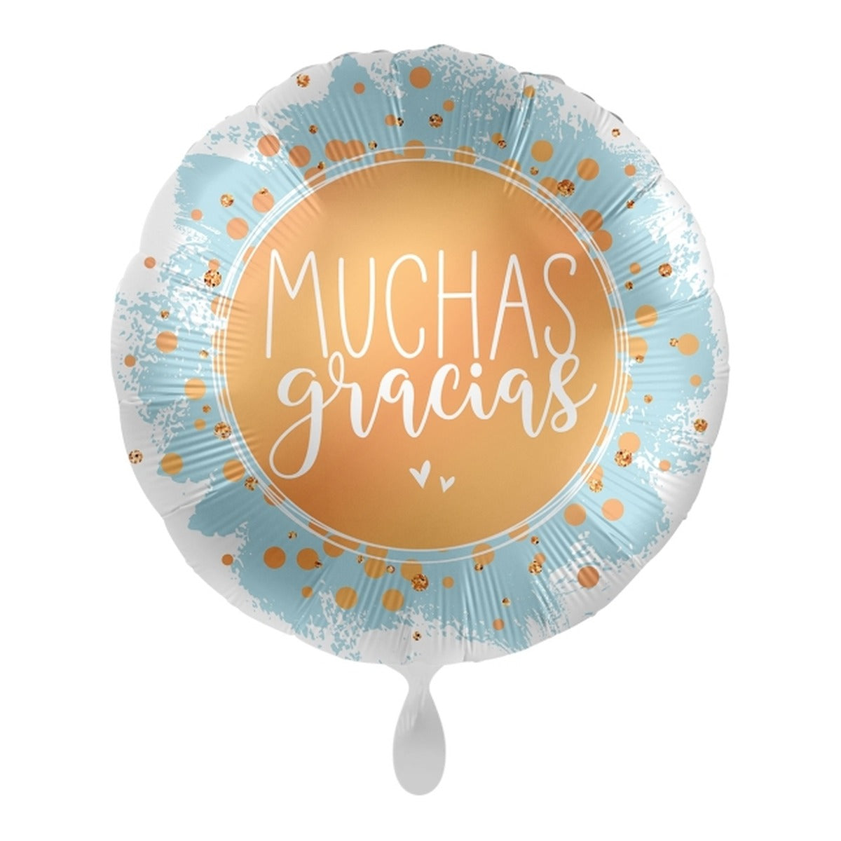 Globo foil Muchas Gracias 43 cm sobre fondo blanco