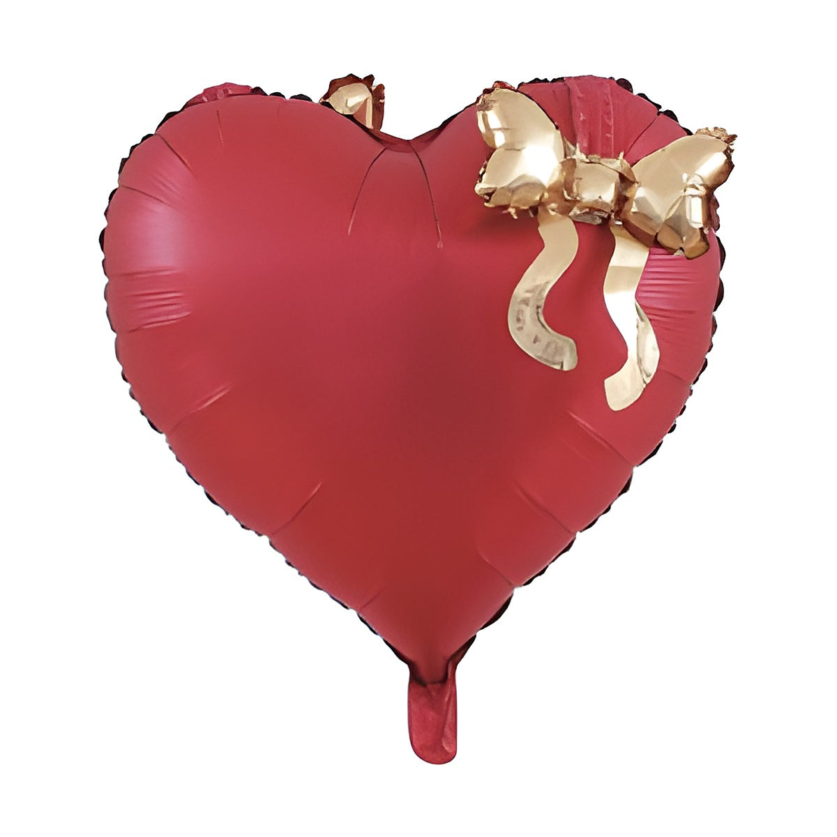 Globo Foil Doble Corazón con Lazo 66 x 74,5 cm