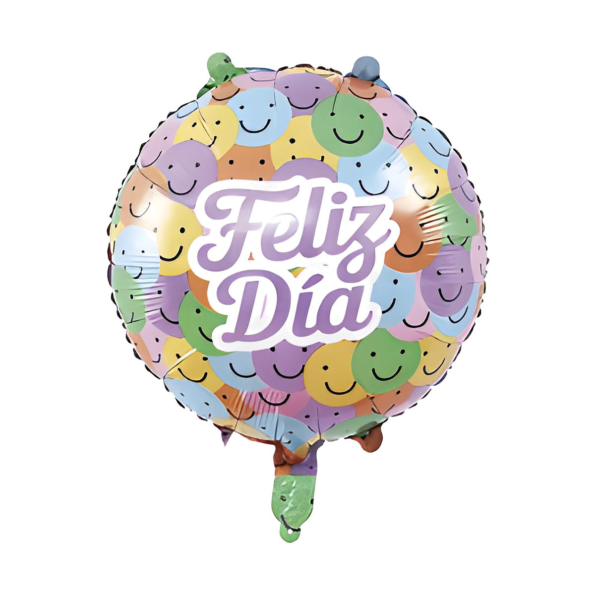 Globo Foil Redondo Feliz Día Caritas Sonrientes 45 cm