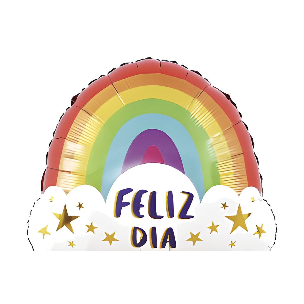 Globo Foil Arcoíris Feliz Día 54,5 x 56 cm