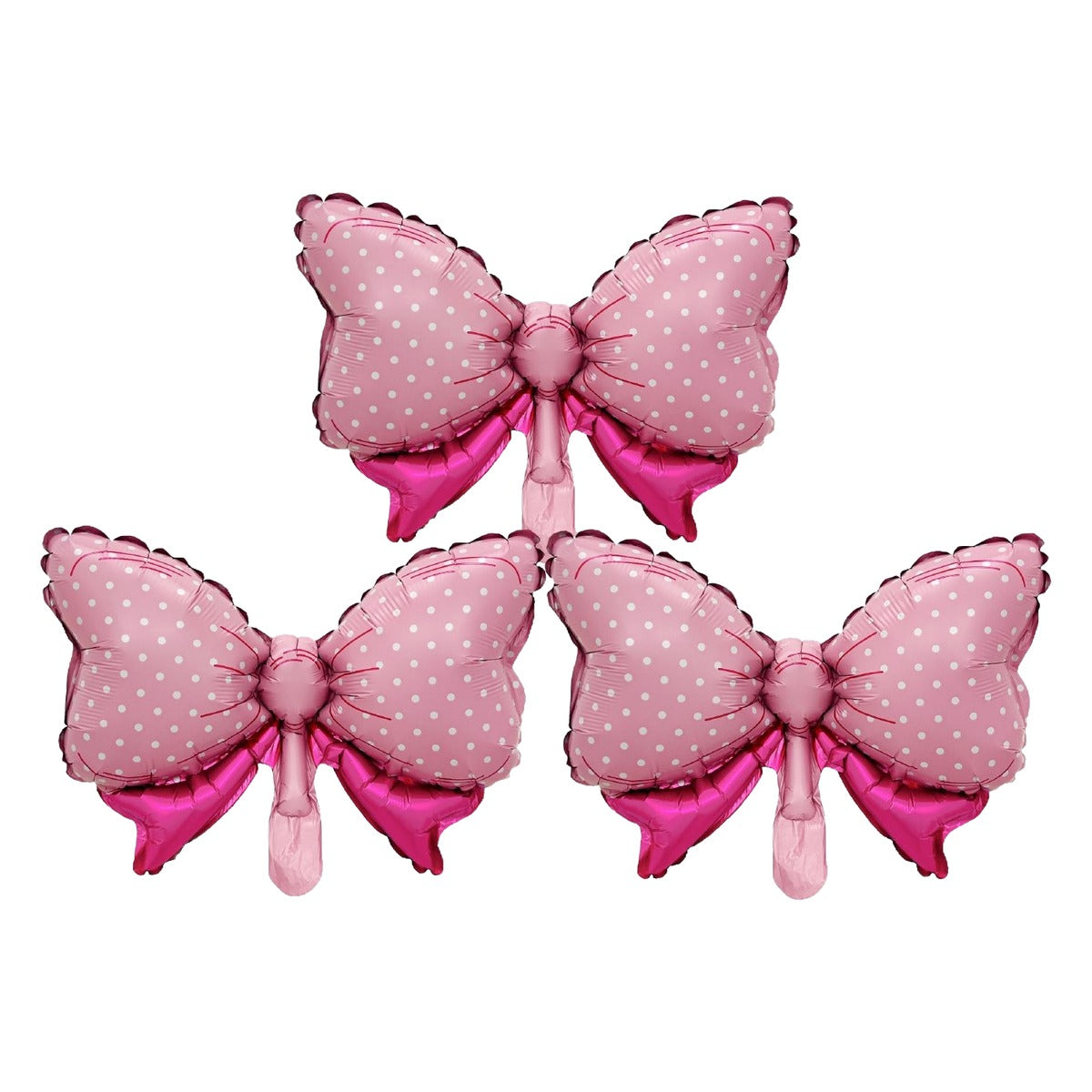 Globos Foil Lacito Rosa 13 x 22 cm 3 uds