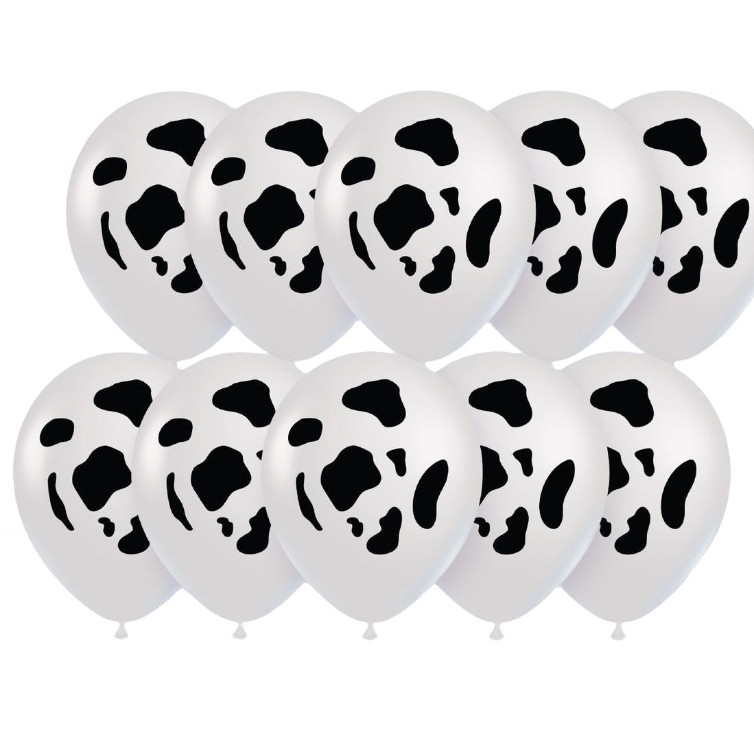Globos Látex Mancha de Vaca 30 cm 10 uds