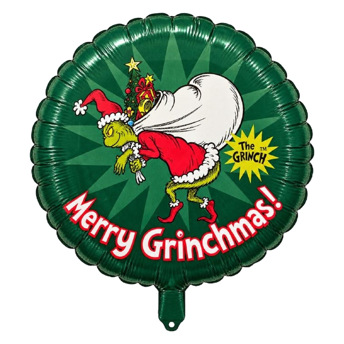 Globo Foil Grinch Merry Grinchmas 45 cm - Grinch con Saco