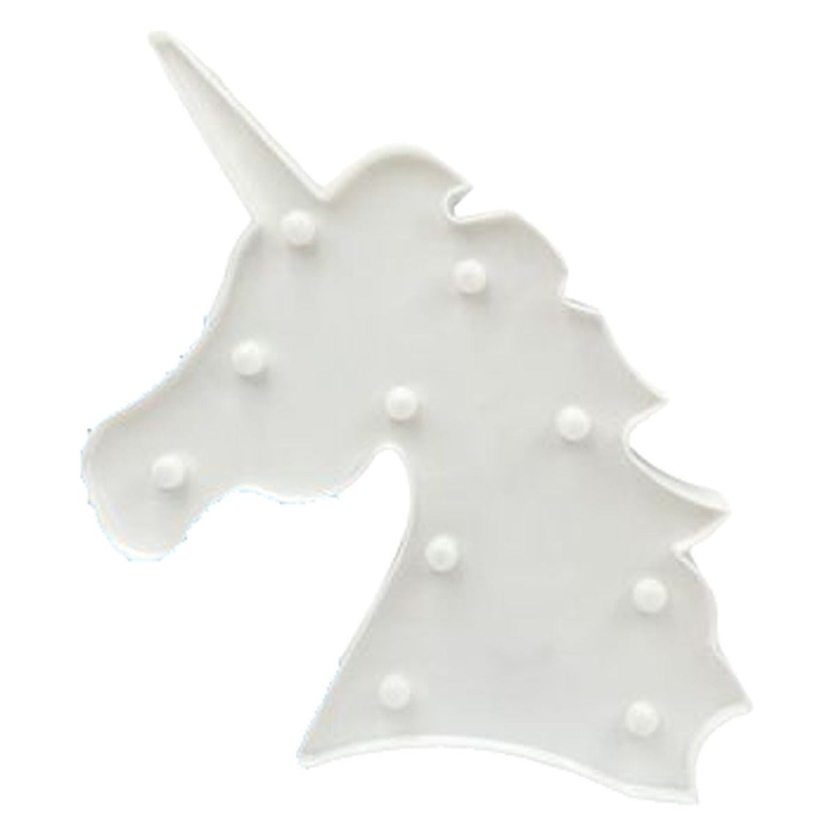 Lámpara LED Unicornio 25,5 cm - Blanco