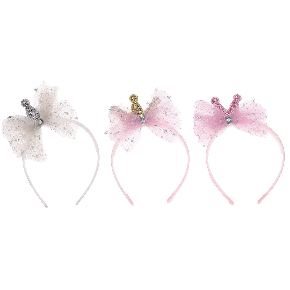 Diadema de Tul con Corona de Purpurina Ø12 cm