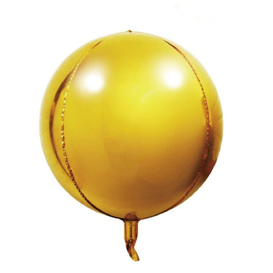 Globo Foil 4D Esfera Metalizada 25,8" 62,4 cm - Dorado